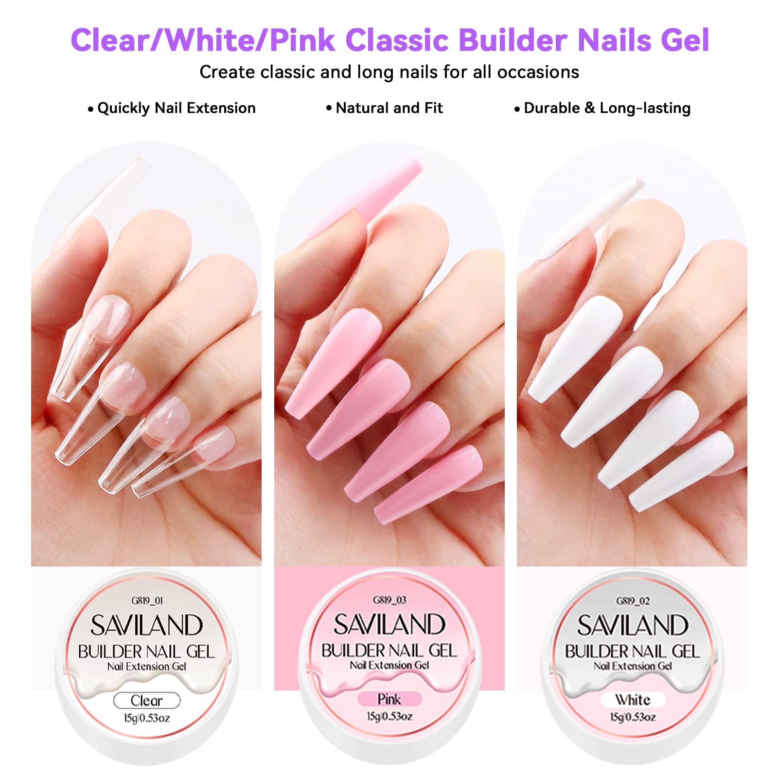 Saviland base and top gel delivering lasting shine