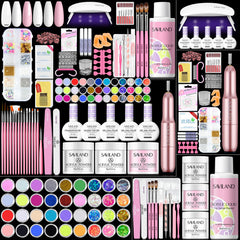 SAVILAND acrylic nail kit beginners set for easy at-home manicures and practice