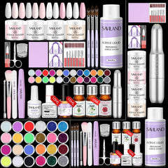 SAVILAND acrylic nail kit box for home manicure practice