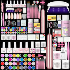 SAVILAND acrylic nail kit contents for at-home professional results.