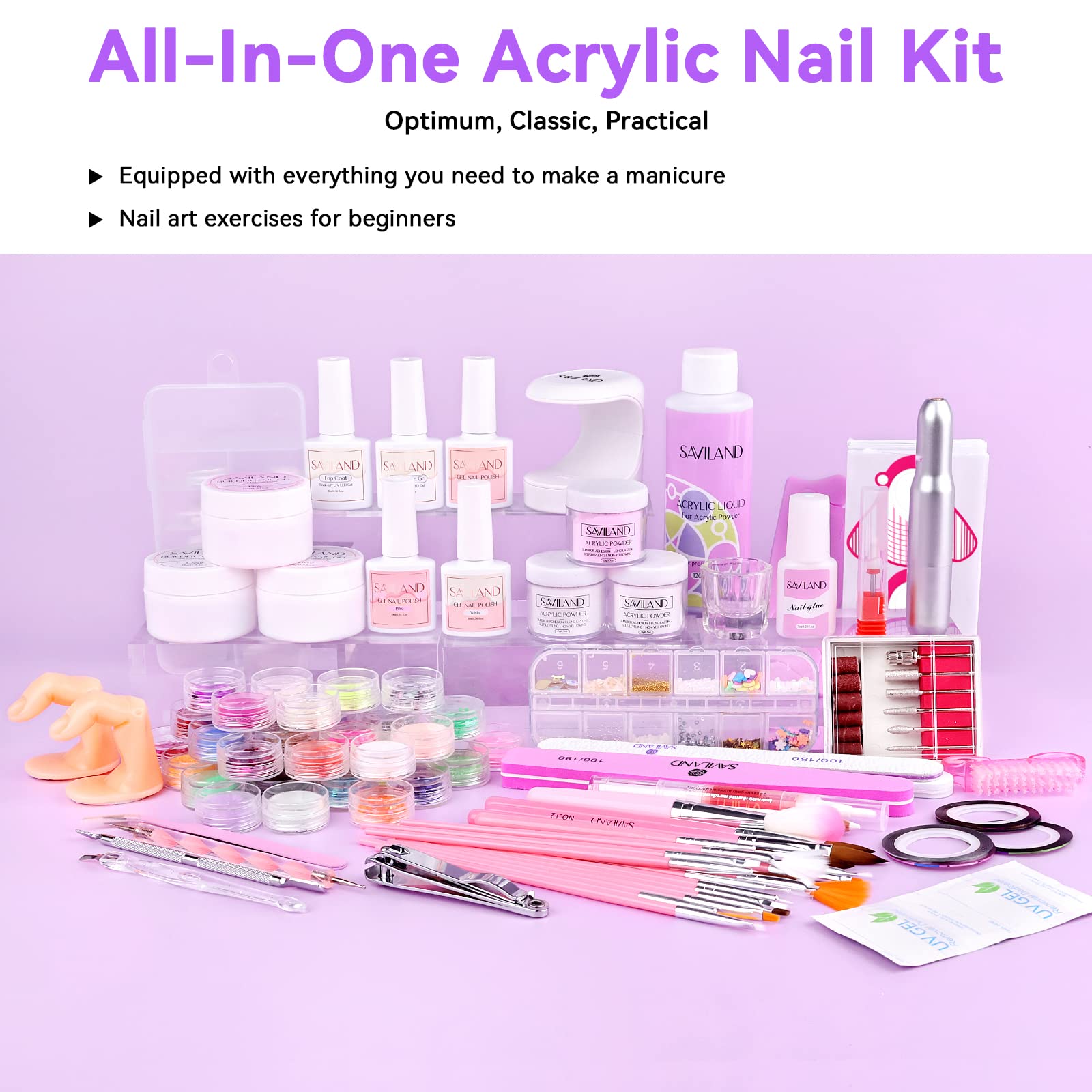 Saviland mini lamp curing gel polish at home