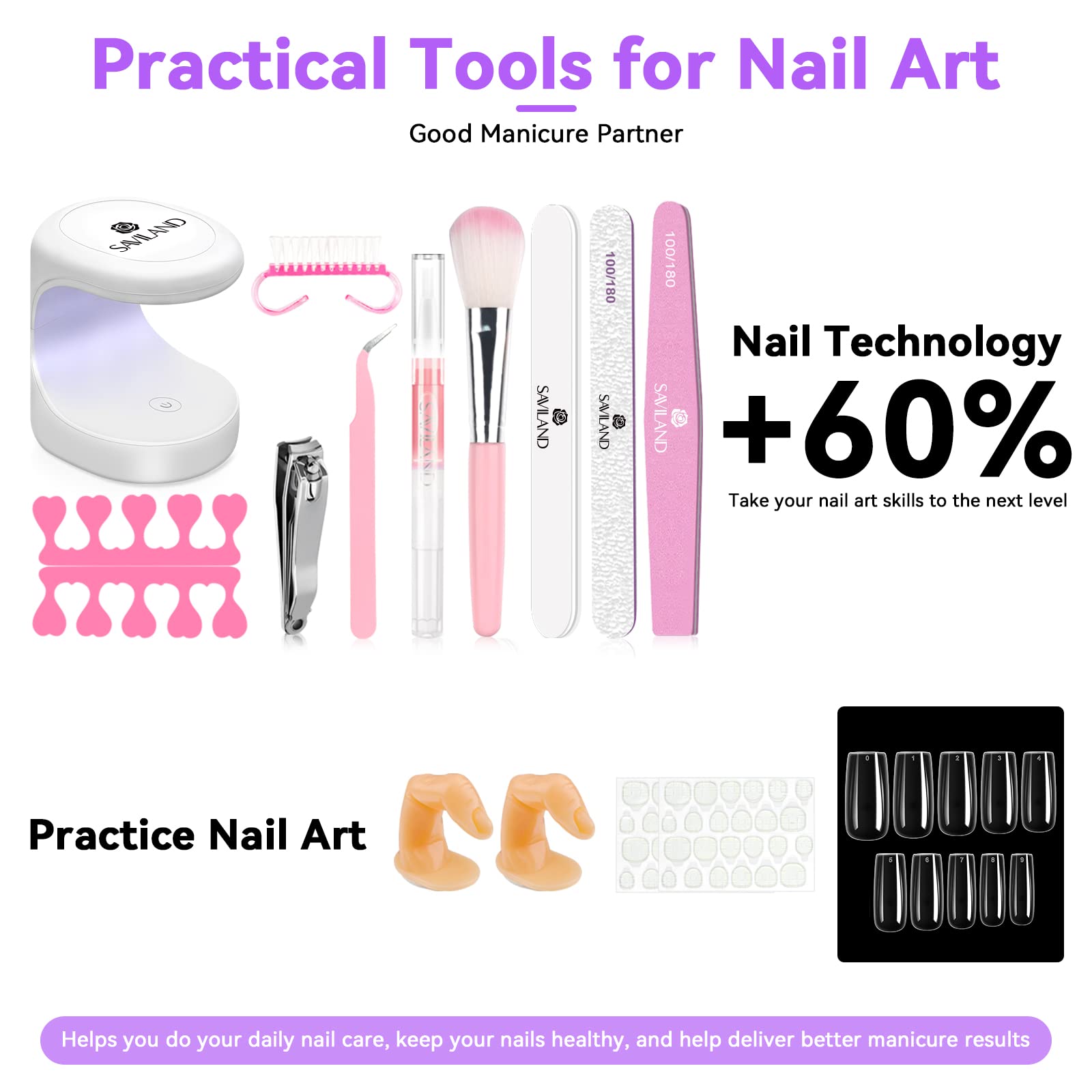 Saviland manicure tools for accurate prep