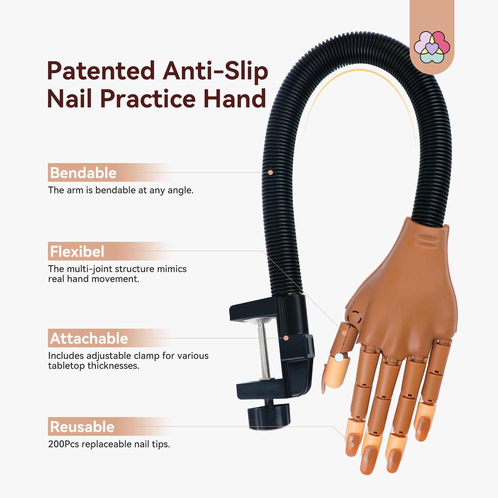 SAVILAND nail art kit with glue and brushes for precise practice