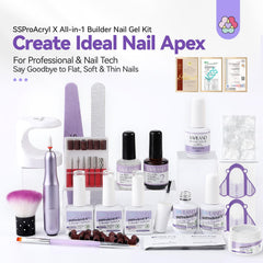 SAVILAND builder gel kit clear gel demonstrates natural strength and a sleek C-curve.