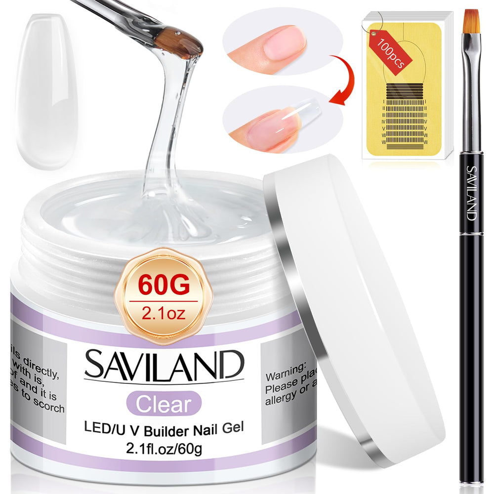 SAVILAND Builder Nail Gel Kit crystal-clear gel ideal for long-lasting nail sculpting