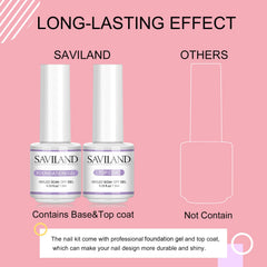 SAVILAND Builder Nail Gel Kit includes 100 nail forms for precise extensions.