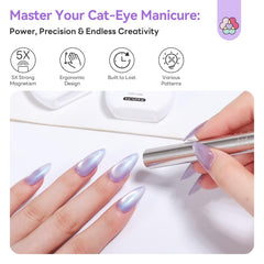 SAVILAND Cat Eye Magnet Wand with end magnets in action for precise pattern creation.