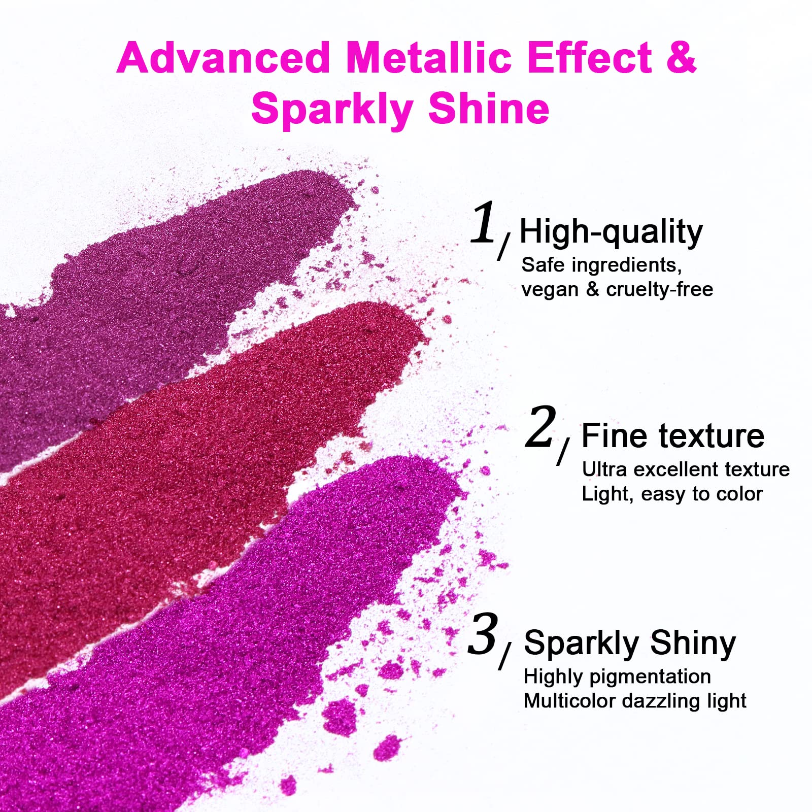 SAVILAND bubble-effect chrome powder creates unique texture.