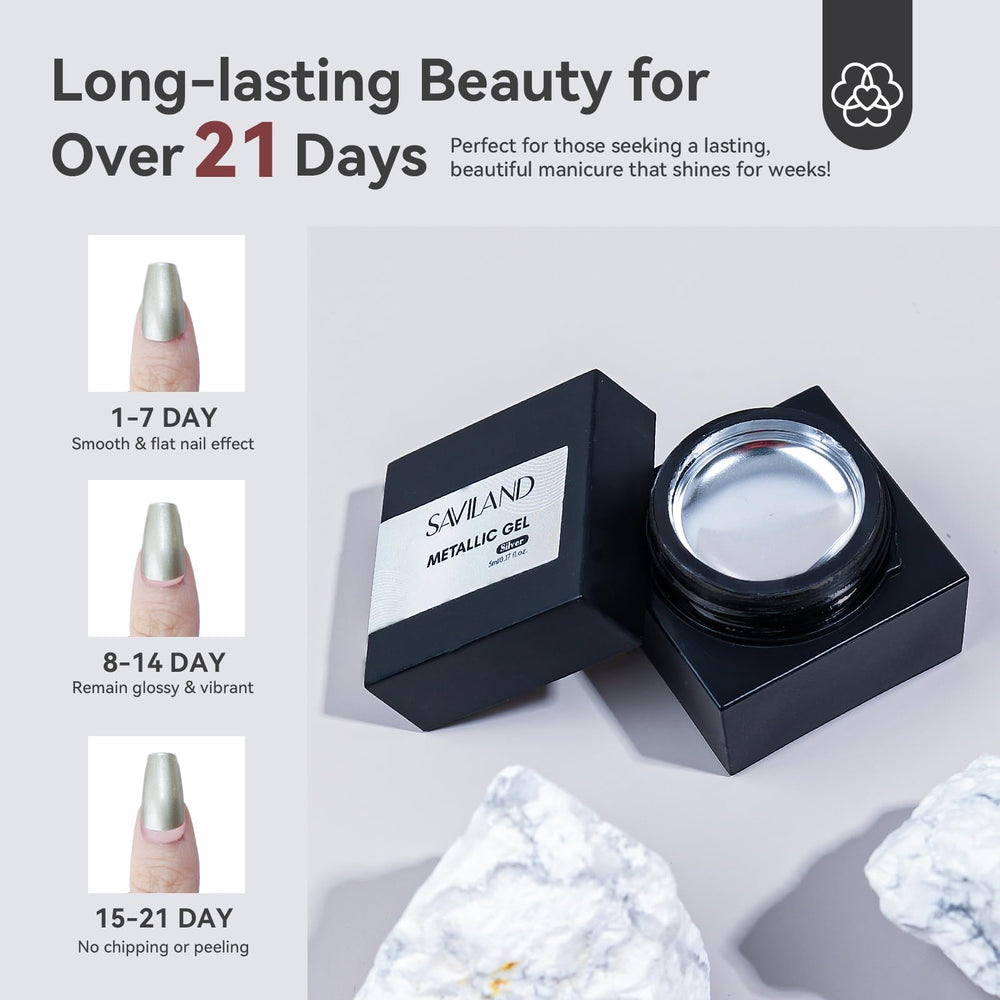 SAVILAND Chrome UV gel polish for smooth, even application
