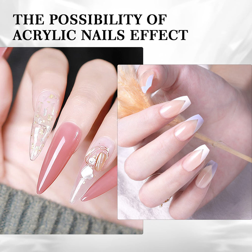 SAVILAND clear acrylic powder air-dry, no lamp needed.