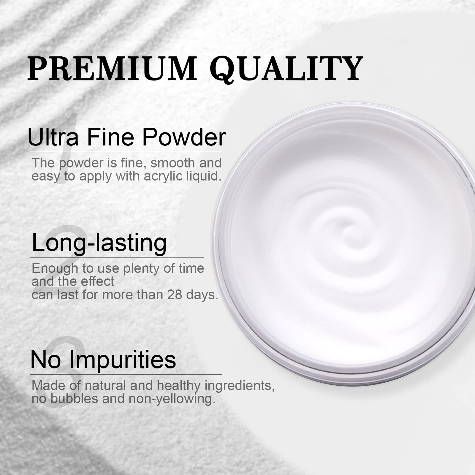 SAVILAND clear acrylic powder ultra-hard finish for long-lasting nails.