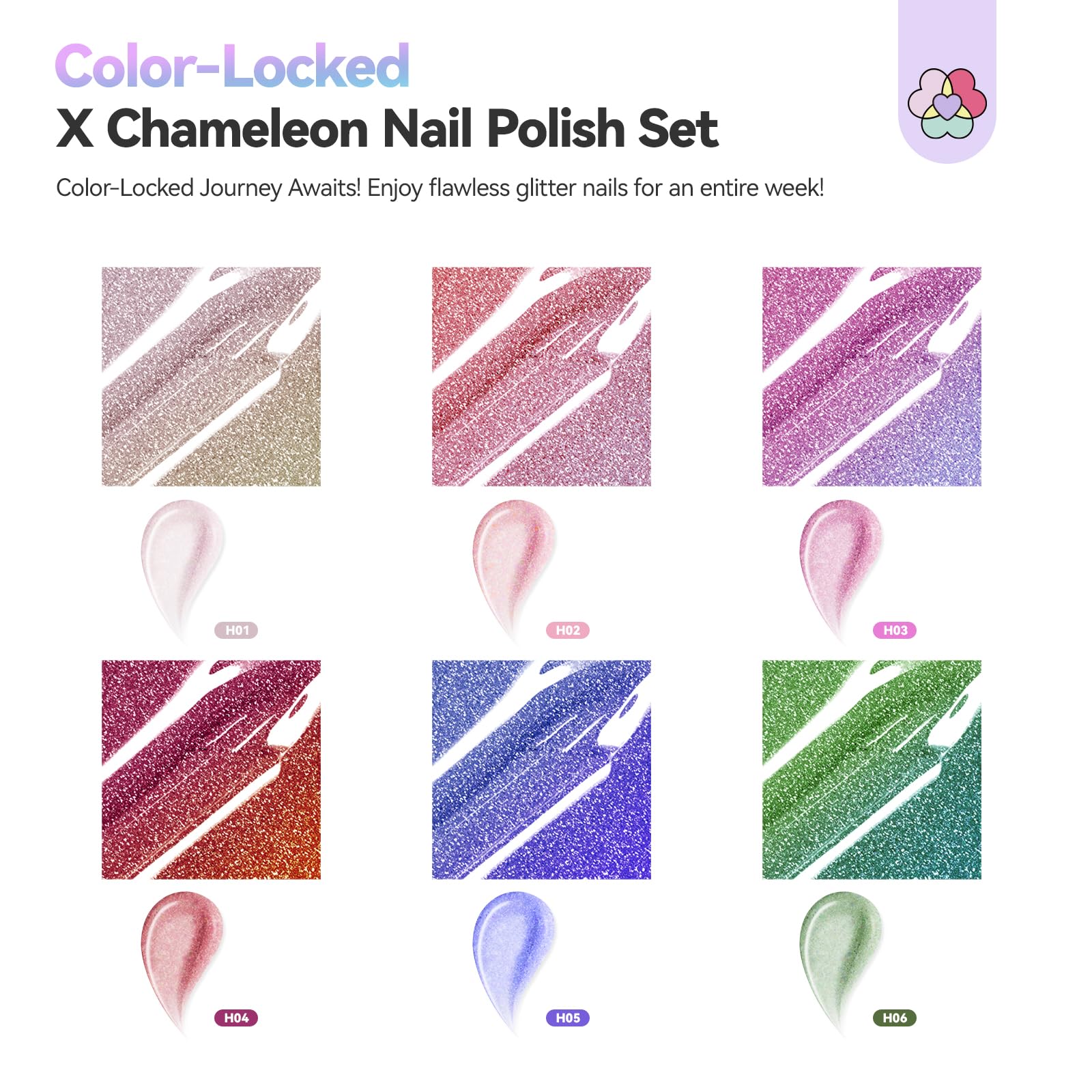 SAVILAND aurora shimmer chameleon nail close-up showing color shift