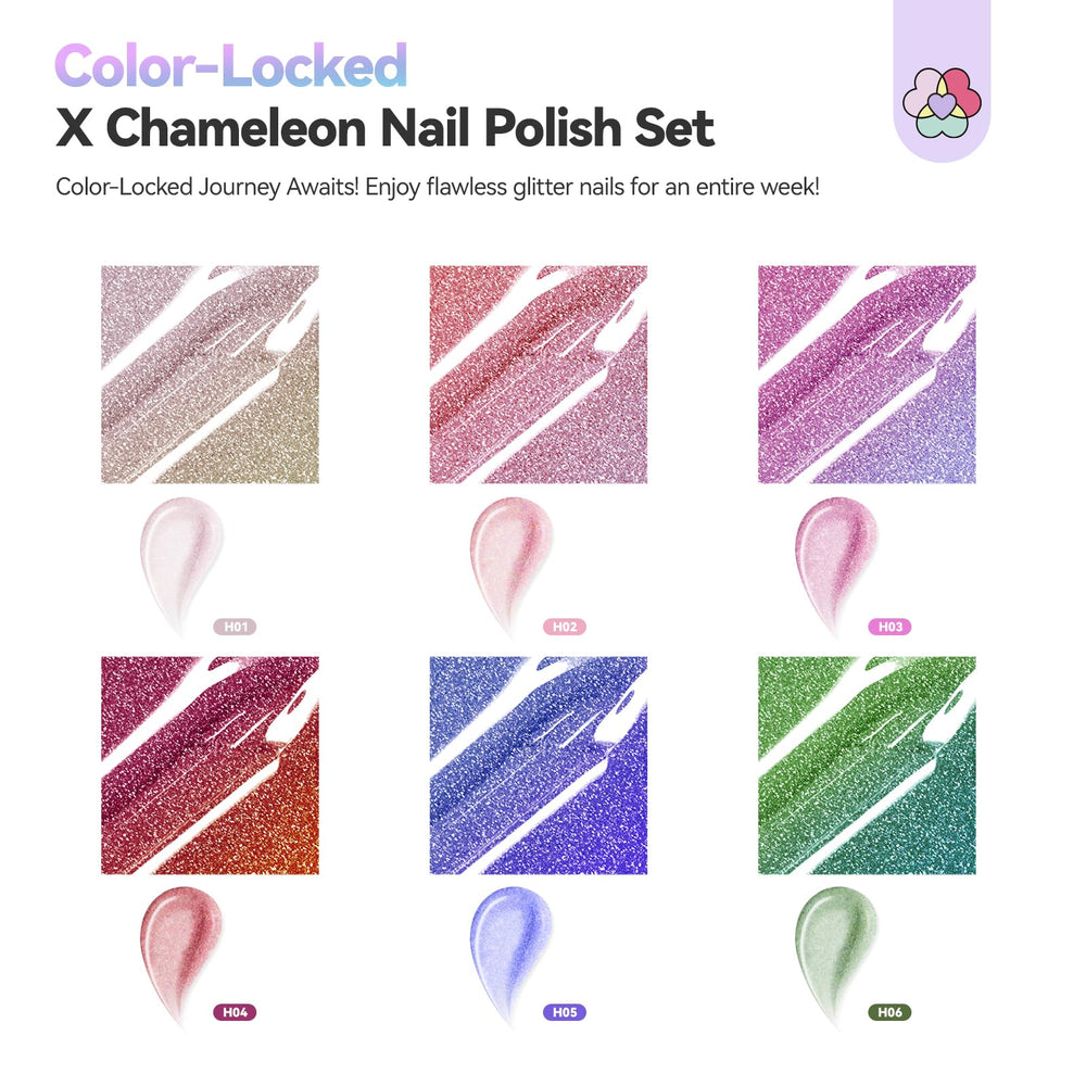 SAVILAND aurora shimmer chameleon nail close-up showing color shift