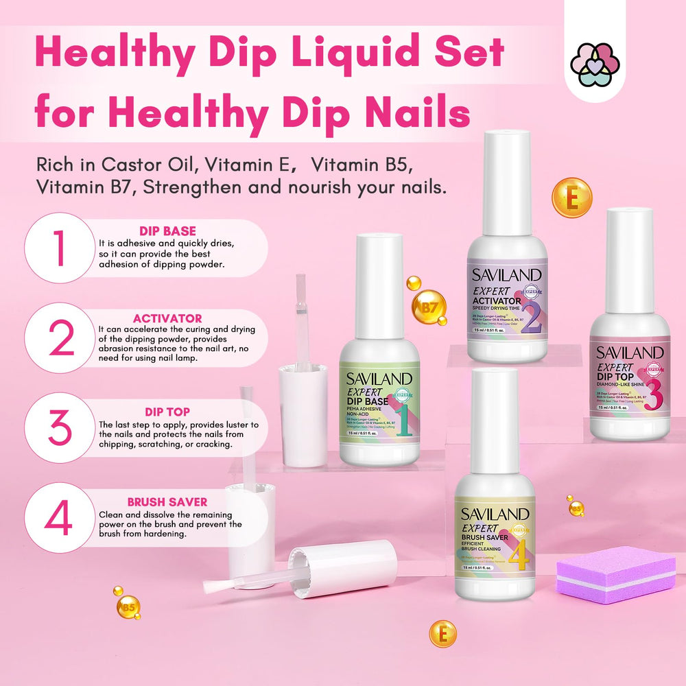 SAVILAND cuticle oil included for nourishing aftercare and healthy nails.