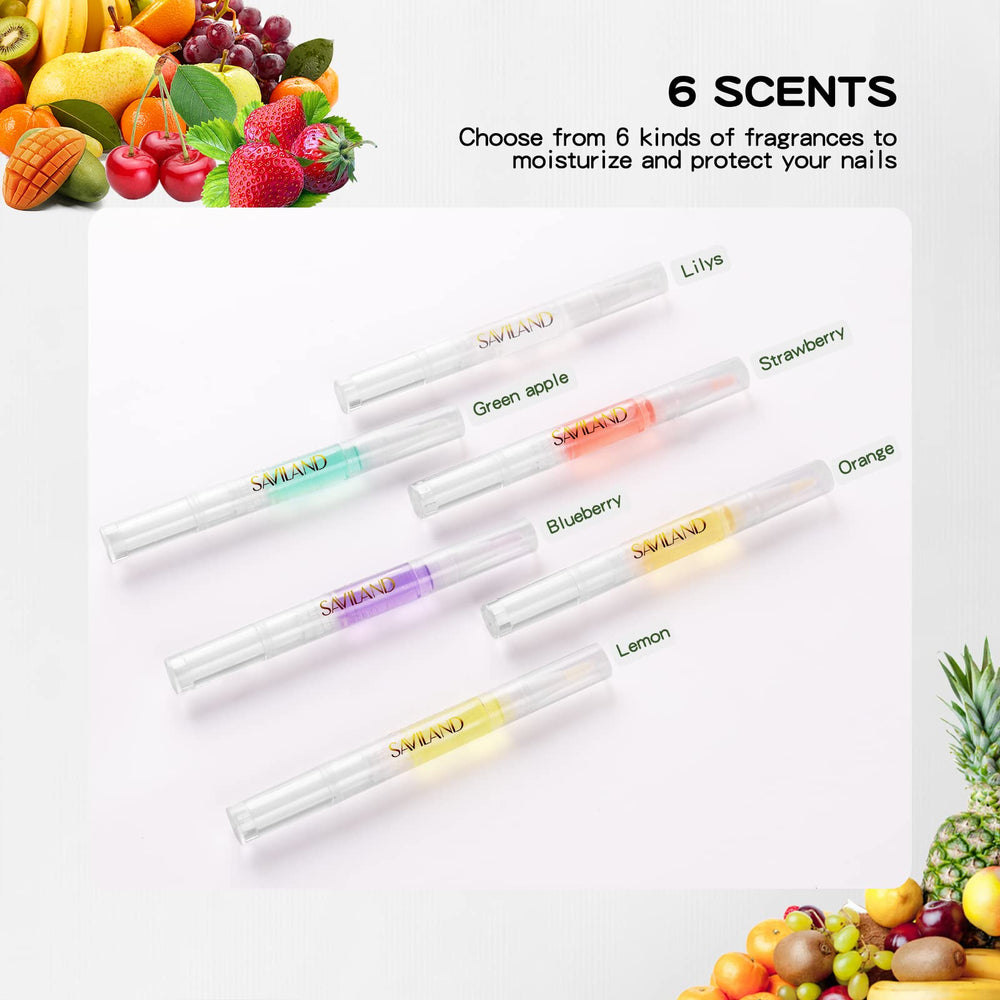 SAVILAND cuticle oil pen green apple flavor supports rehydration and protective care