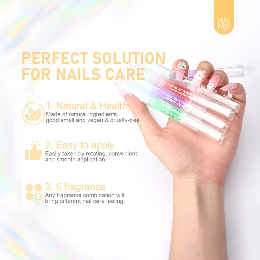 SAVILAND cuticle oil pen packaging shows compact design for travel