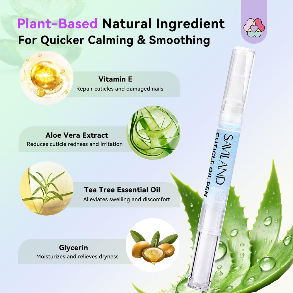 SAVILAND cuticle oil pen portable design for in-bag nail care.