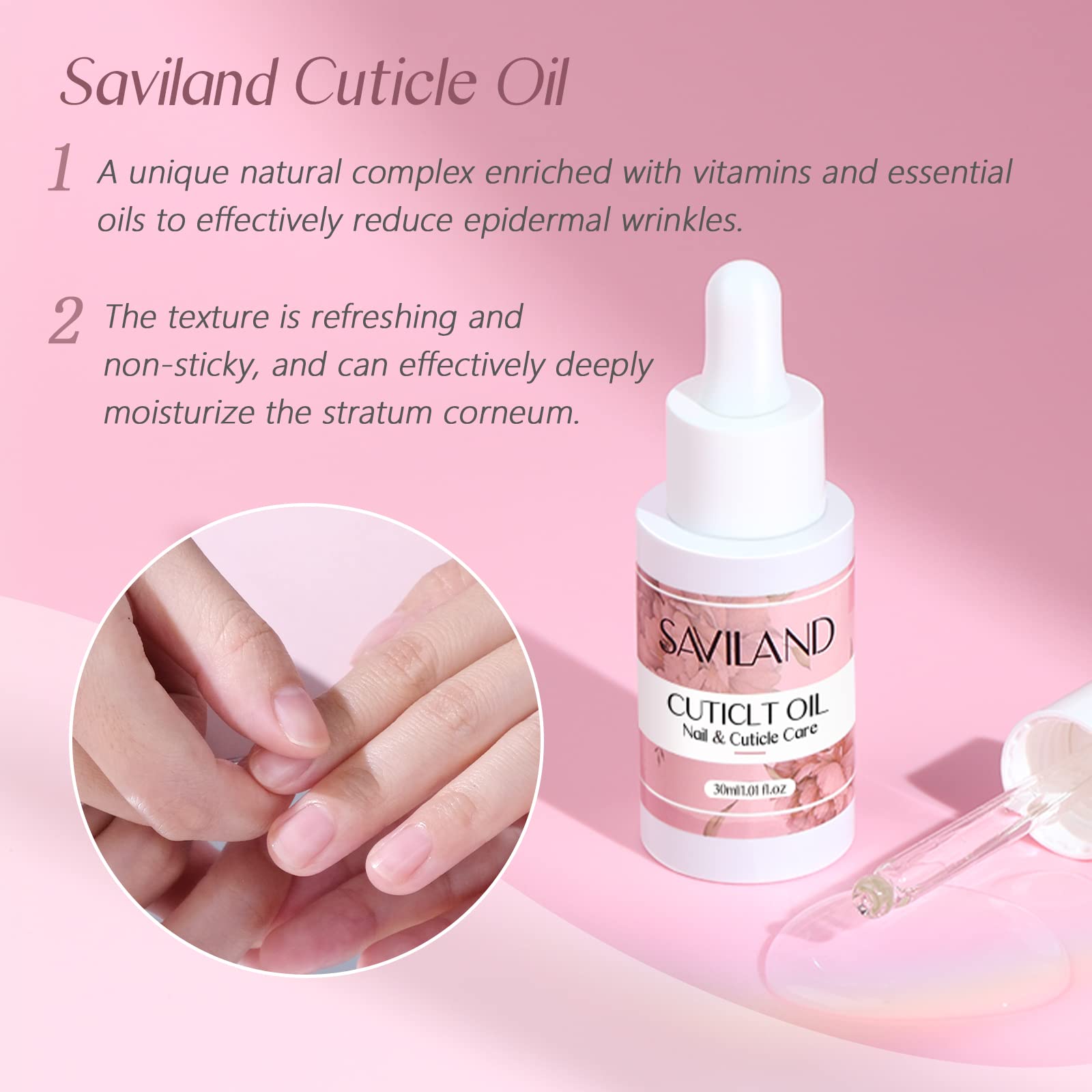 Saviland cuticle trimmer toolset enables precise, safe cuticle exfoliation.