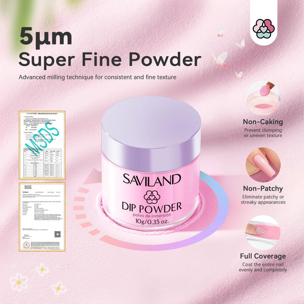 SAVILAND dip powder enriched with keratin and vitamins for strong nails
