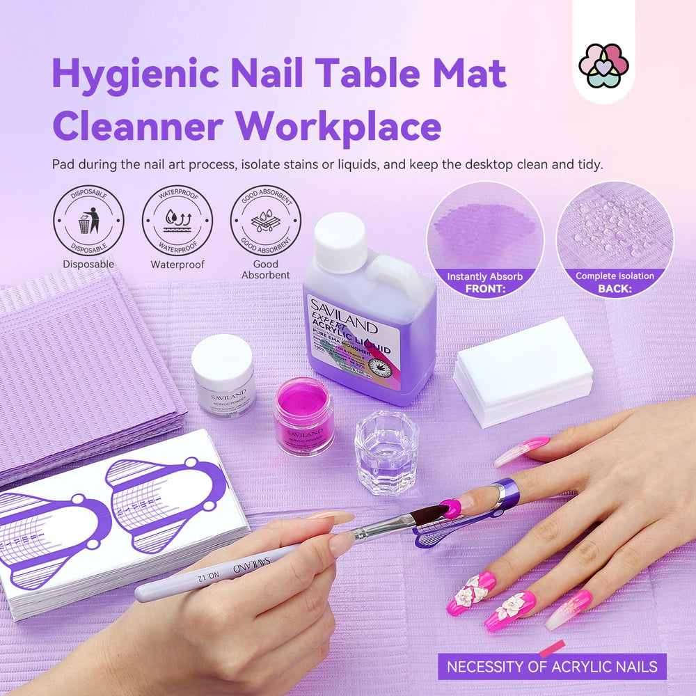 SAVILAND disposable table mats for clean workspace protection.