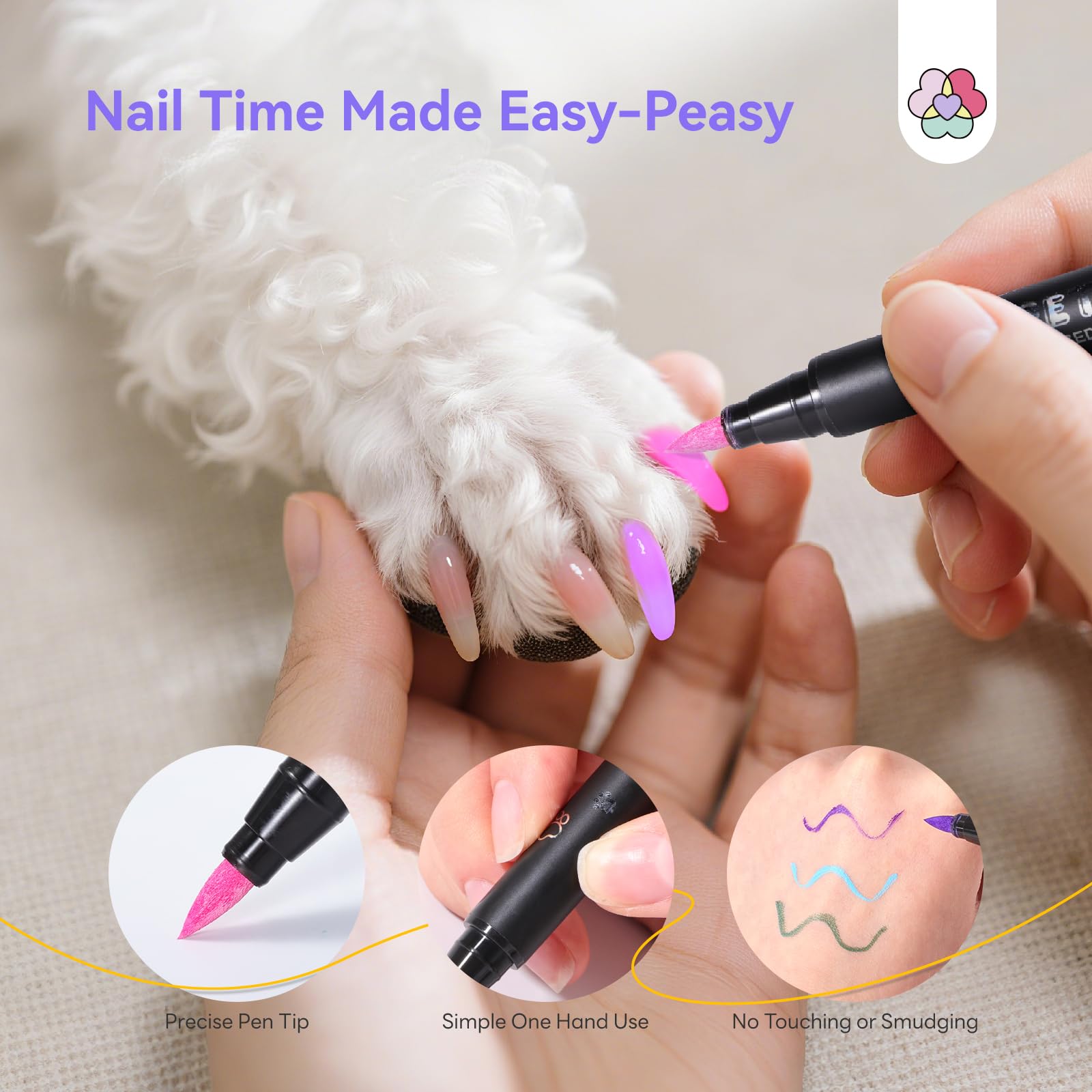 SAVILAND safe non-toxic ink communicates lick-safe option during grooming