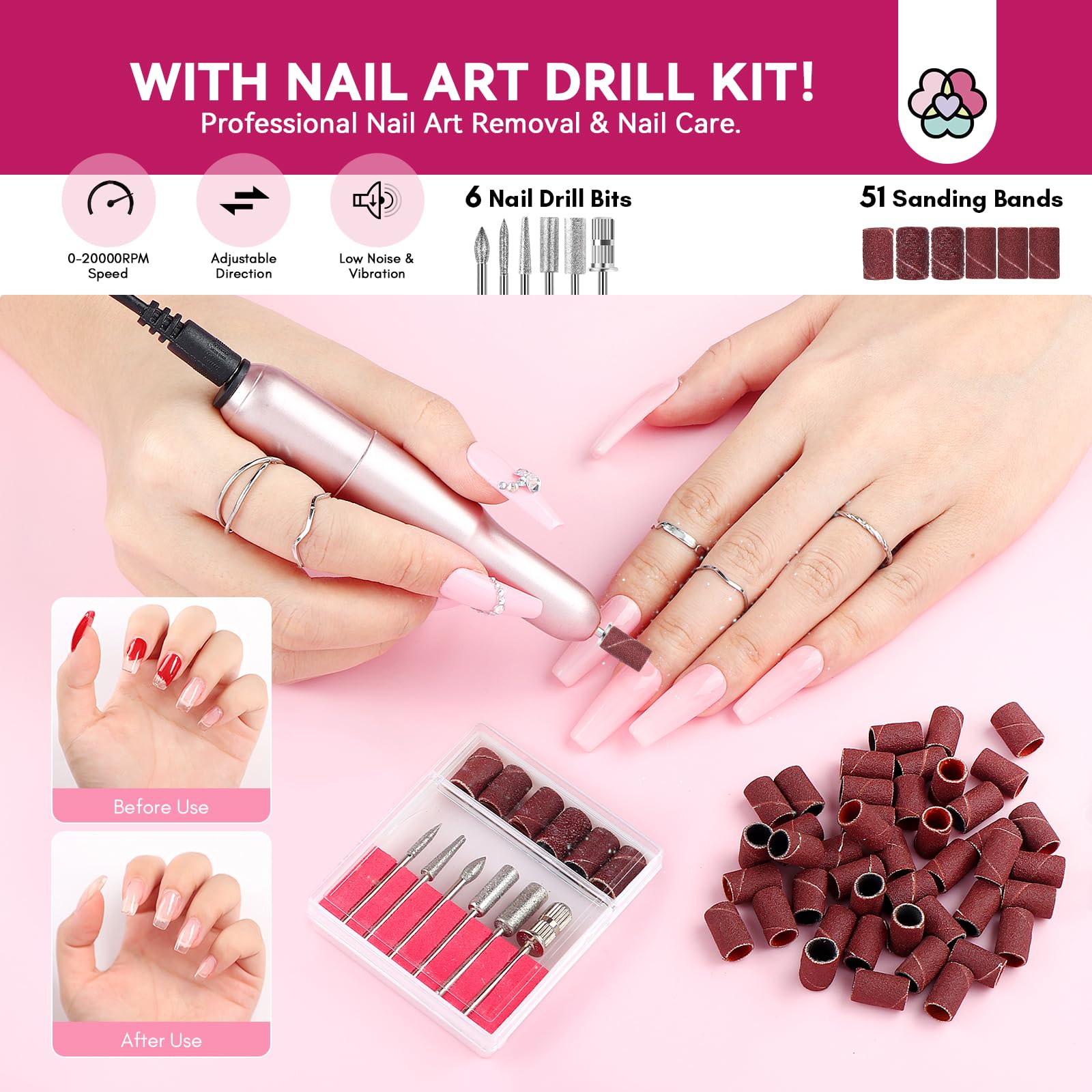 SAVILAND electric nail drill aids shaping and removal efficiently