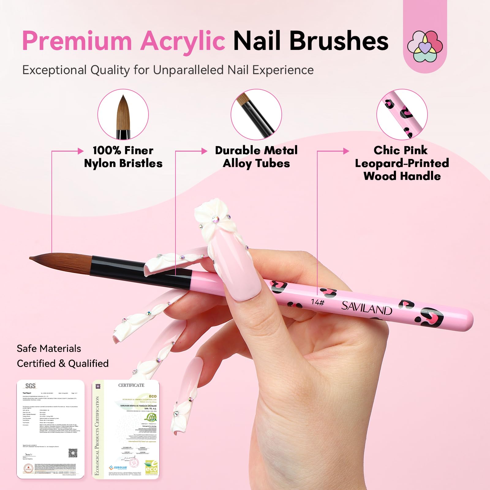 SAVILAND ergonomic handle enables steady, comfortable painting