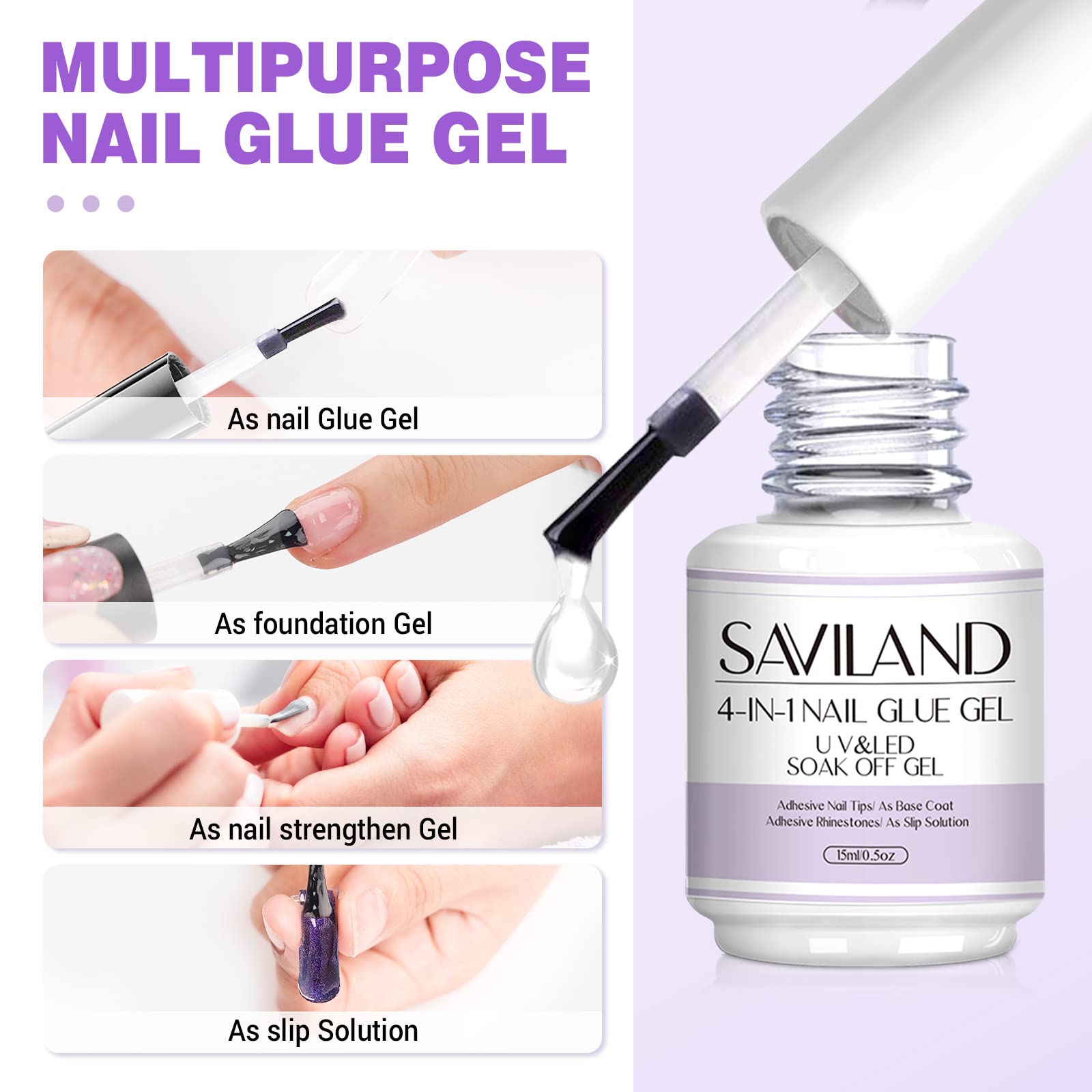 SAVILAND foundation gel base for a smooth manicure base.