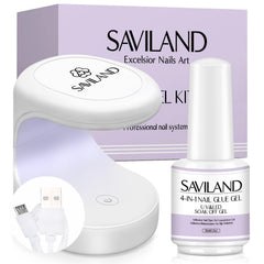 SAVILAND gel nail glue kit contents for easy at-home extensions.