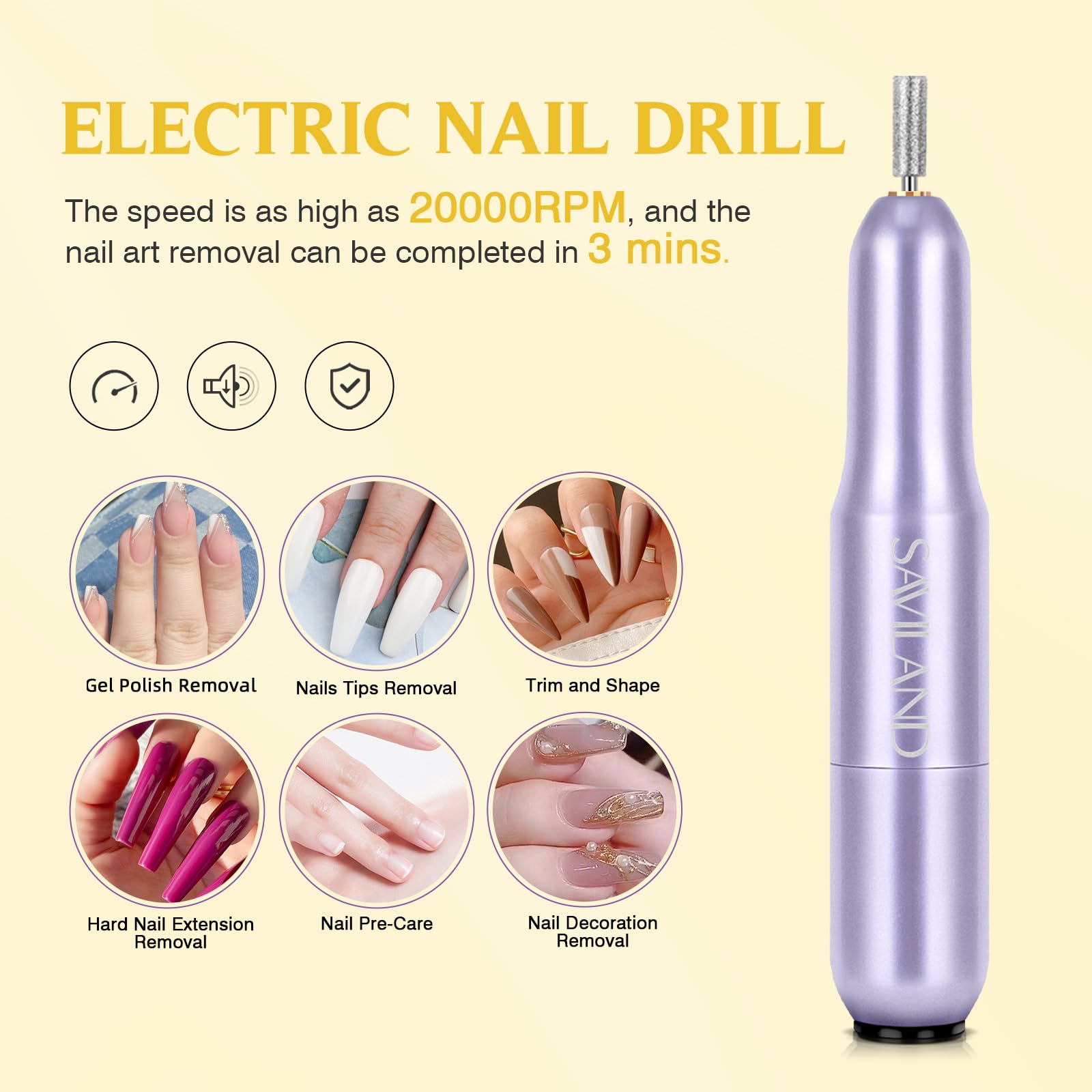 SAVILAND Gel Nail X Kit mini lamp for quick at-home curing.