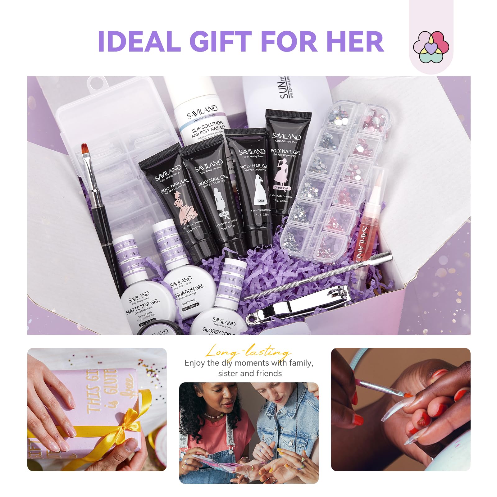 SAVILAND gift-box packaging, ready-made gift for DIY nail lovers