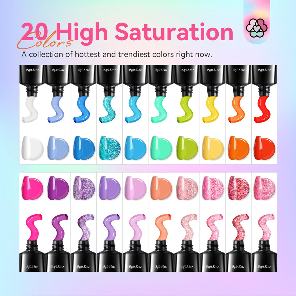 SAVILAND glitter hues showcase sparkling accents for party-ready nails.