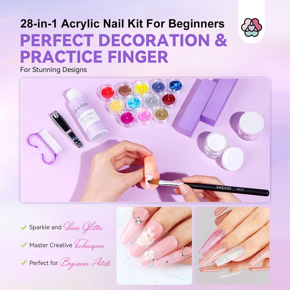 SAVILAND glitter powder set adds sparkle to DIY nails