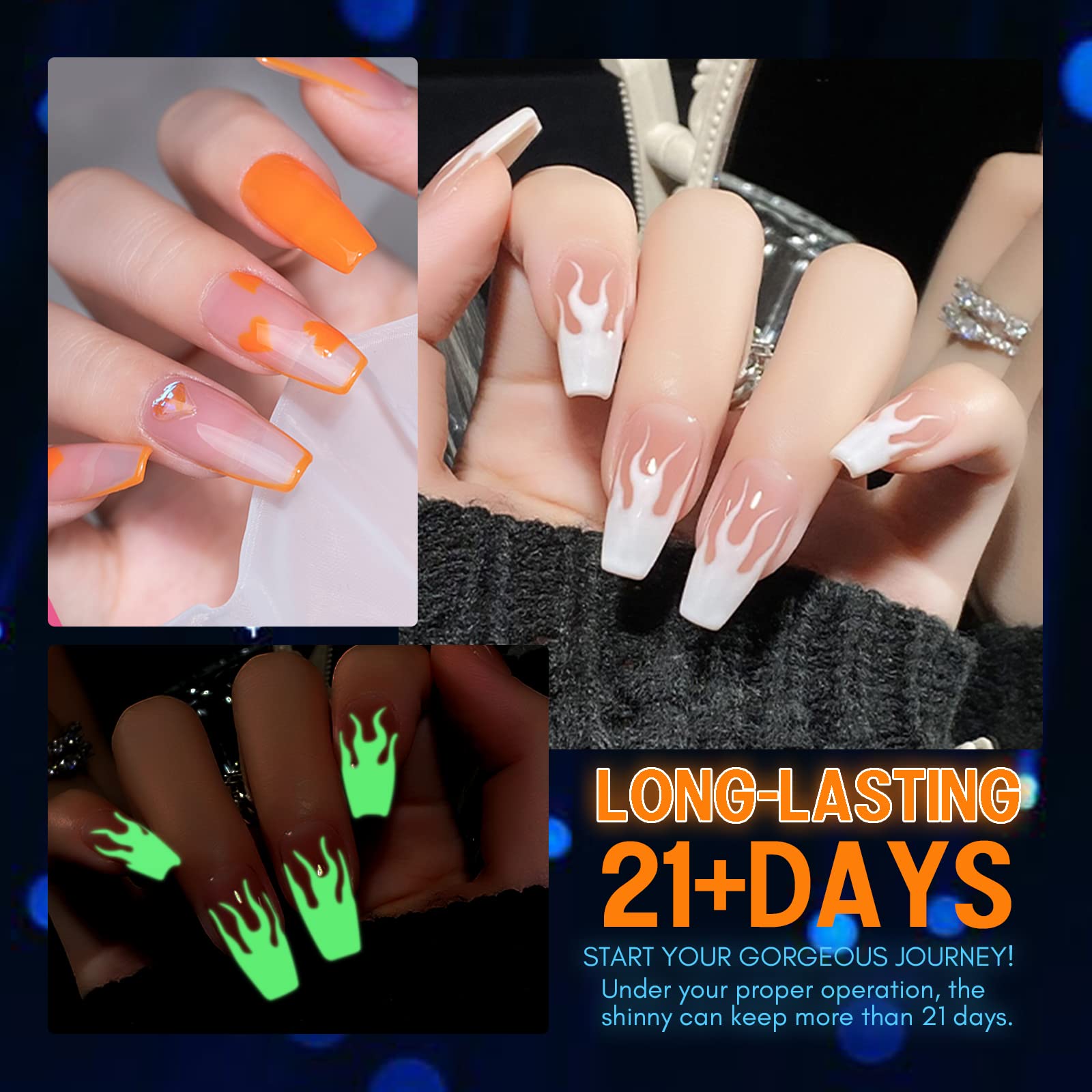 SAVILAND long-lasting gel polish can endure up to 21 days with proper curing