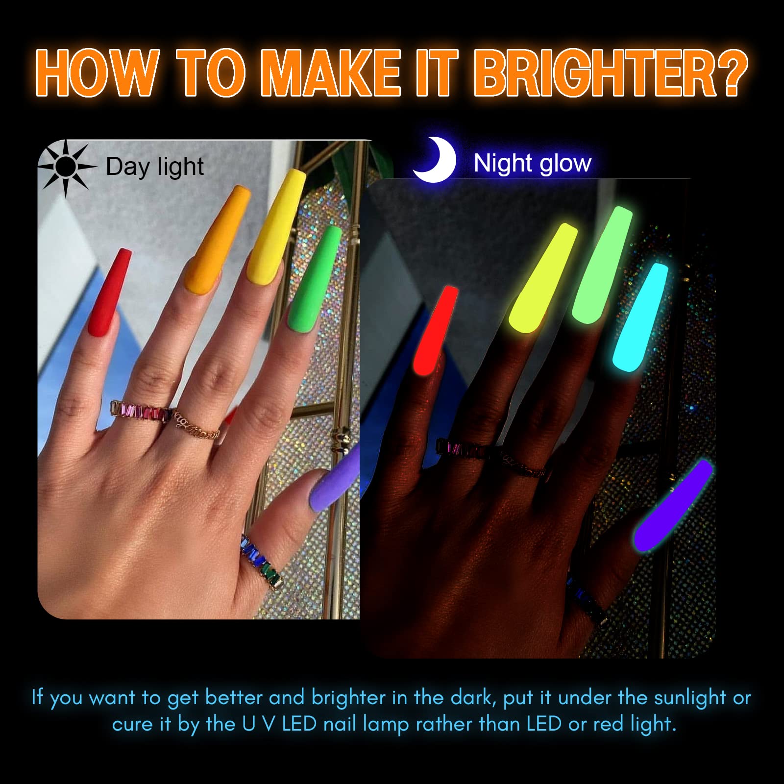SAVILAND UV-light reveal demonstrates glow effects after curing