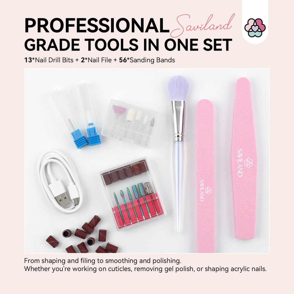 SAVILAND home salon nail drill kit for at-home manicures