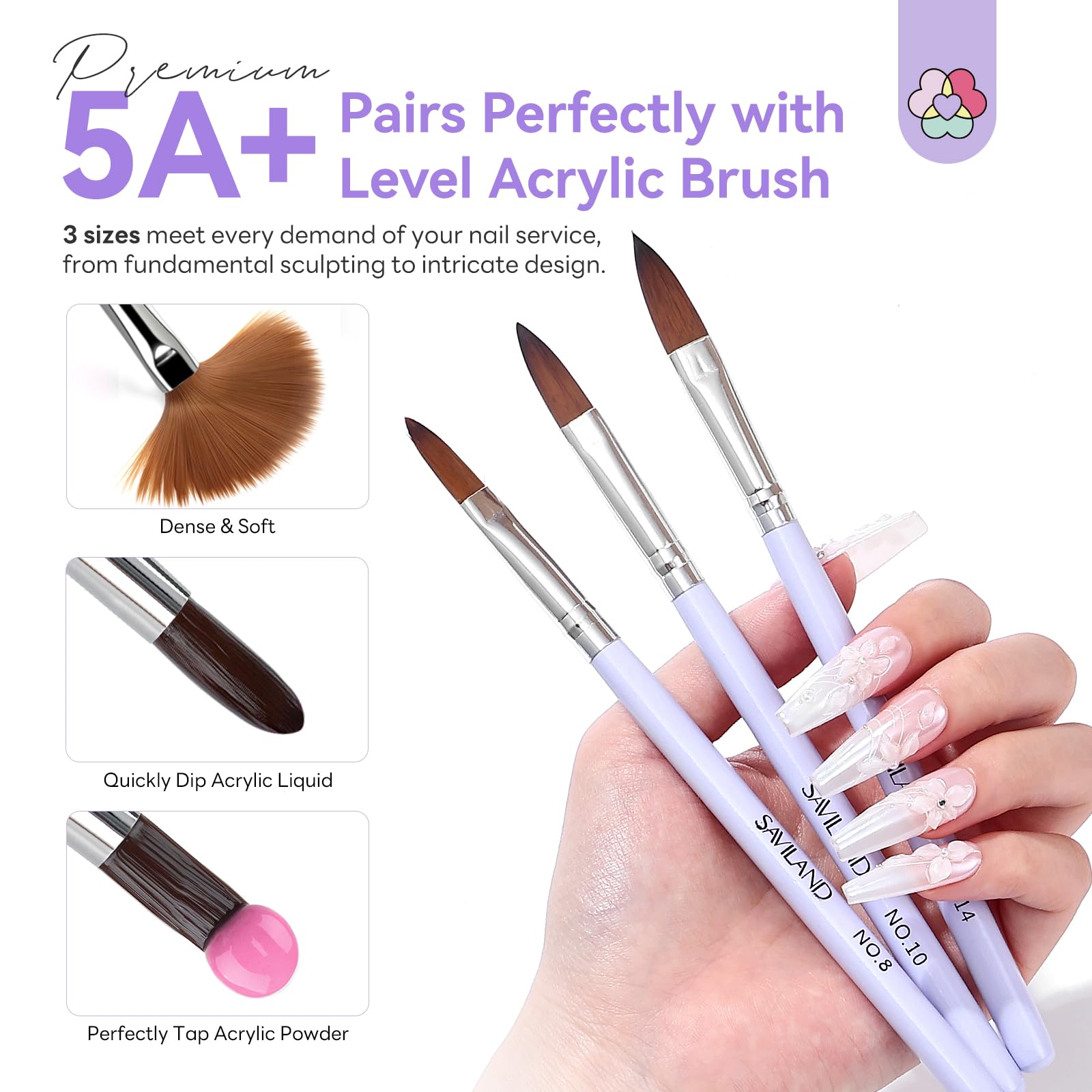 SAVILAND home-use toolkit ideal for French nail extensions