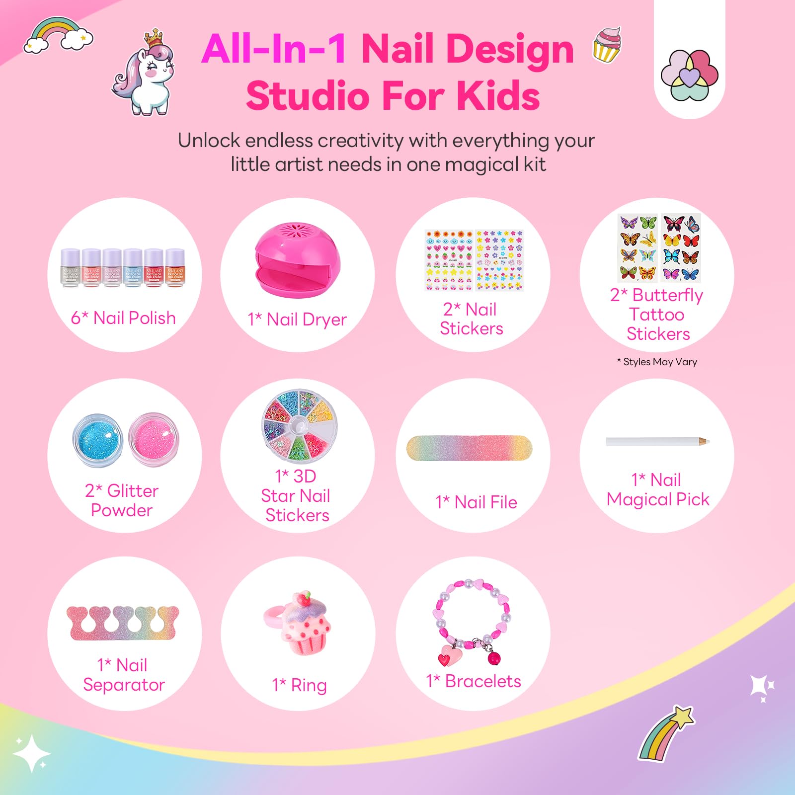 Gift-ready SAVILAND Kids Nail Polish Kit packaging