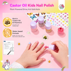 SAVILAND Kids Nail Polish Kit mini dryer speeding drying time