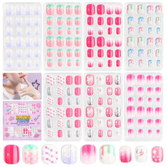 SAVILAND glitter gradient nails for kids offer playful party-ready looks.