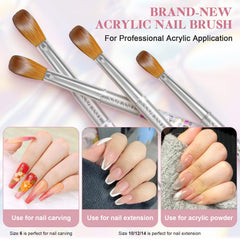 SAVILAND Kolinsky brush size 10 with silver handle for smooth application.