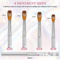 SAVILAND Kolinsky brush size 14 with silver handle for bold designs.