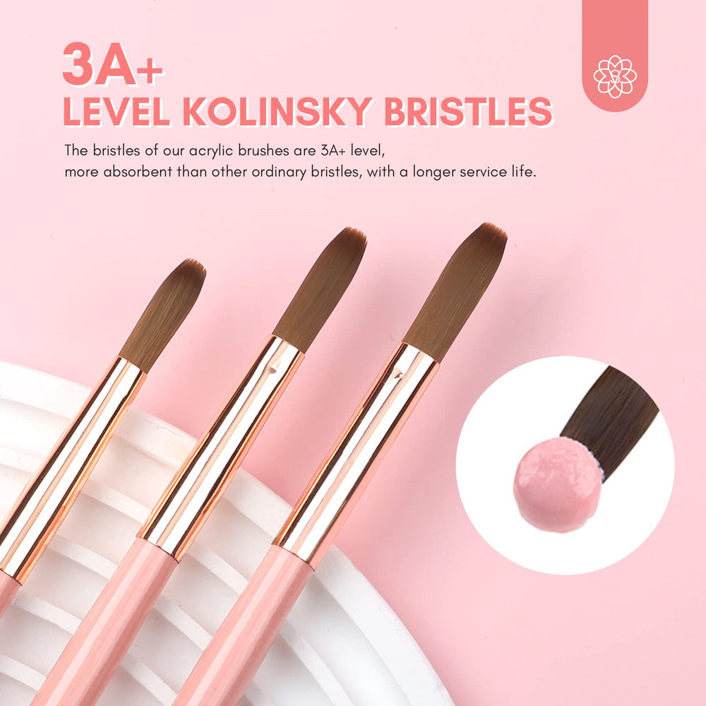 Saviland kolinsky bristle 10 size brush for smooth nail extensions