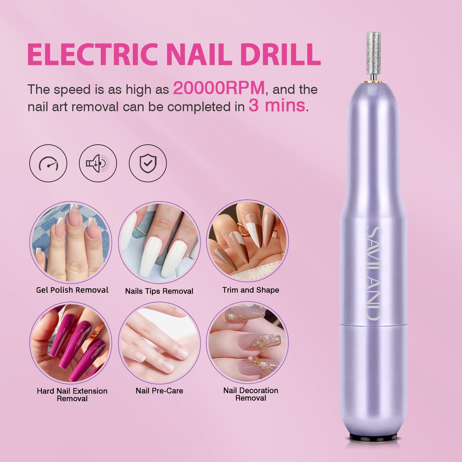 SAVILAND mini nail lamp for fast at-home curing