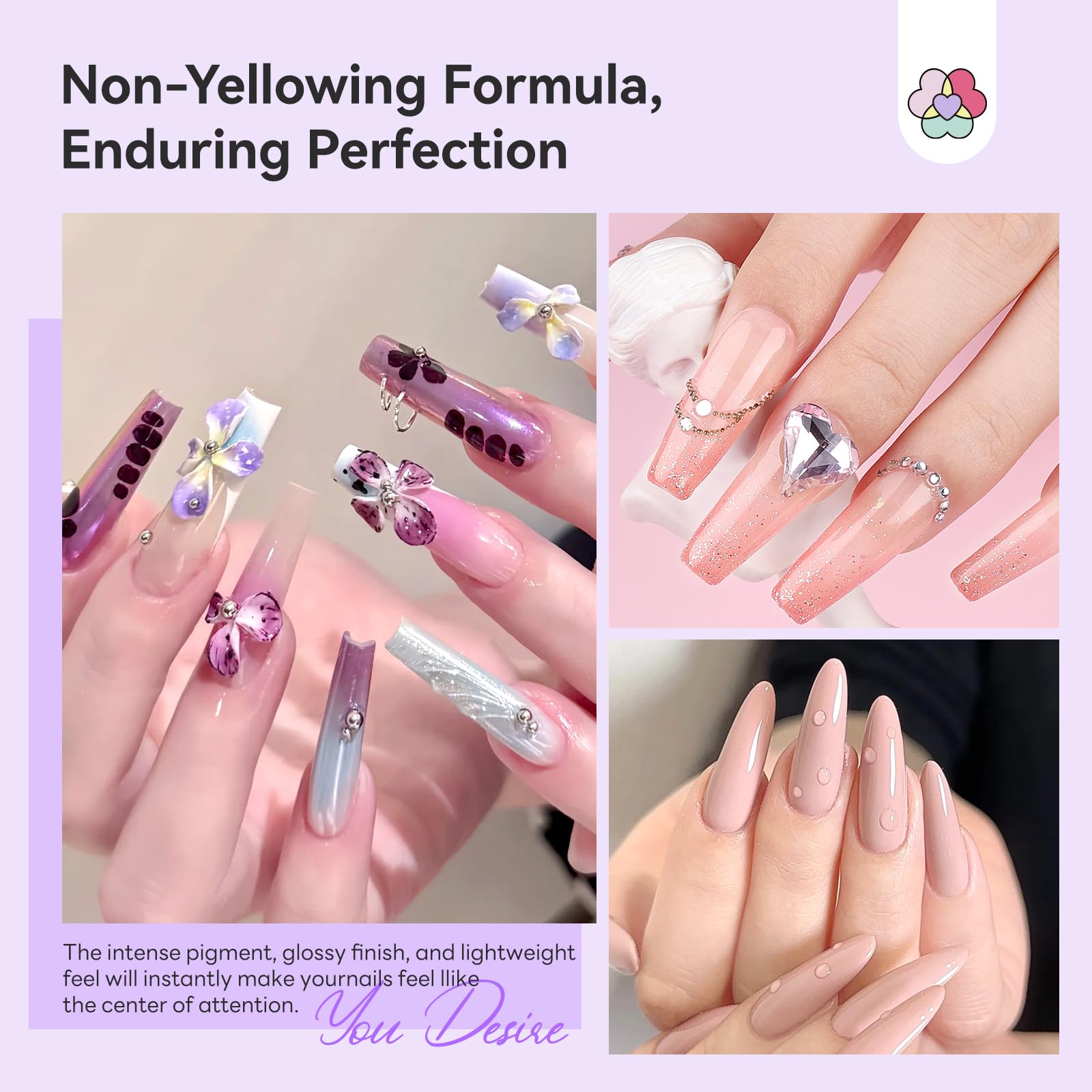 SAVILAND monomer nail finish after drying showing durable shine.