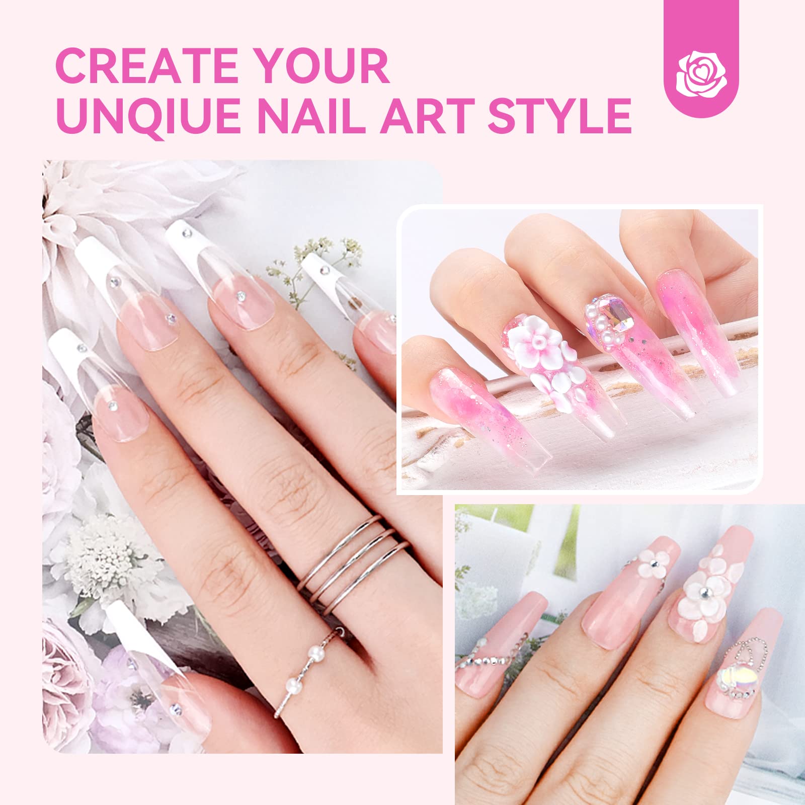 SAVILAND nail-art rhinestones glitter kit adds sparkle to designs.