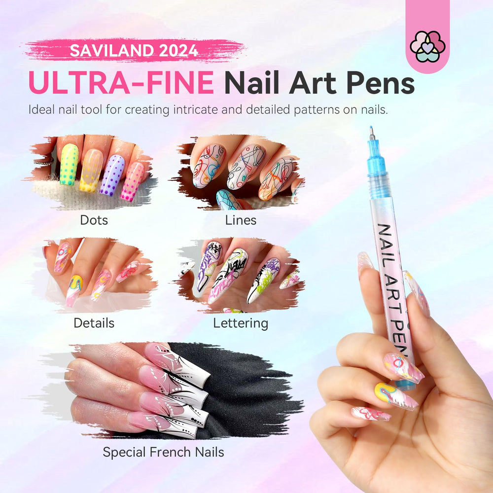 SAVILAND 0.5 mm precision tip enables fine lines and delicate patterns.