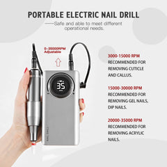 SAVILAND nail drill in use demonstrating precise shaping