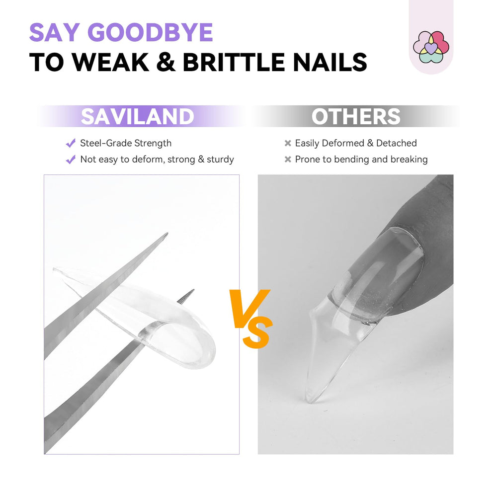SAVILAND nail extension tool set for precise shaping and prep