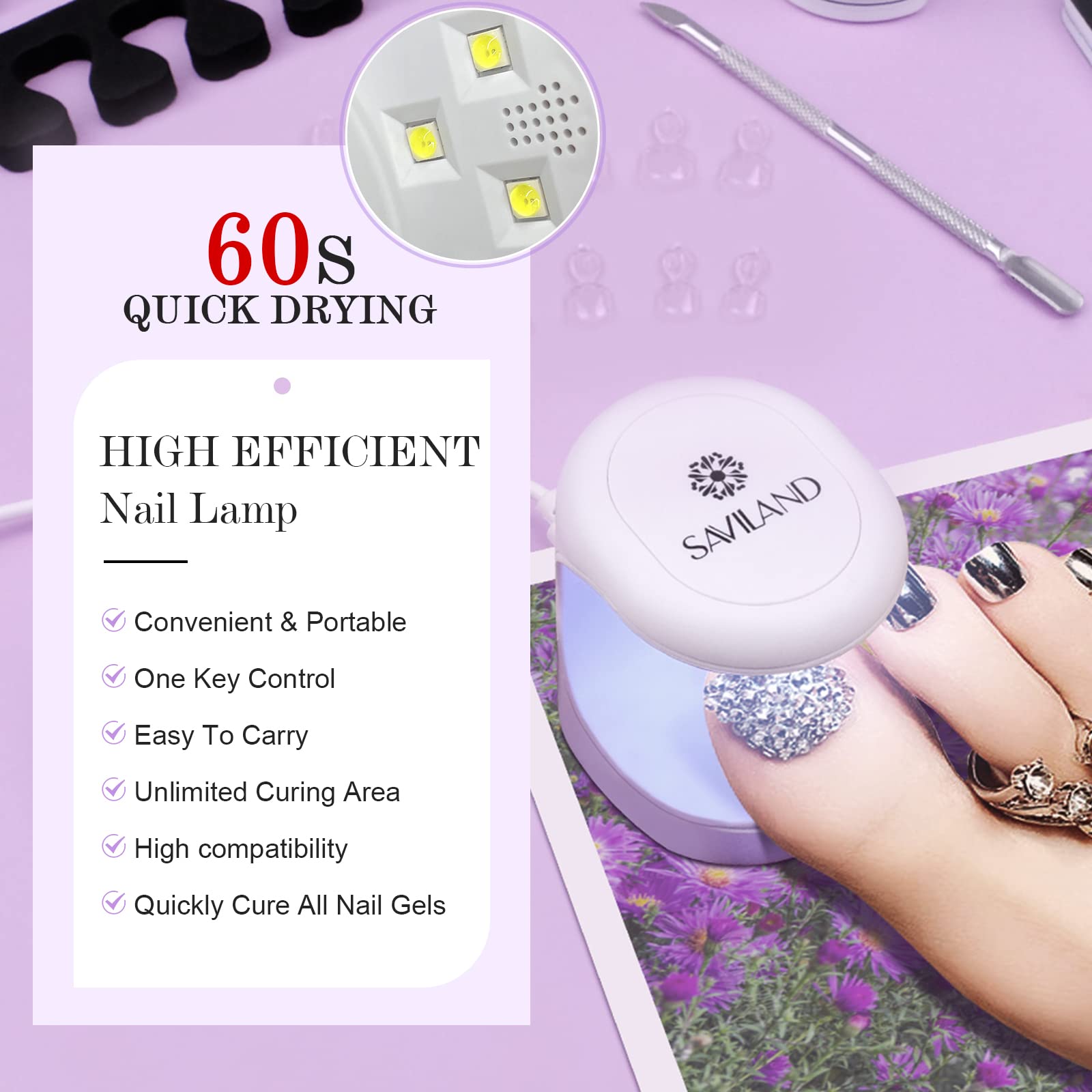 SAVILAND Nail File for prepping nails to a clean surface